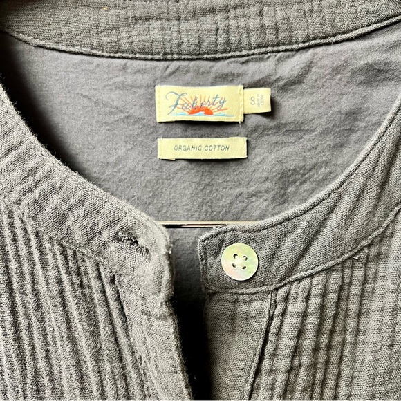 Faherty Dream Gauze Cotton Long Sleeve Jumpsuit Grey Gray Small $178 - Picture 7 of 11